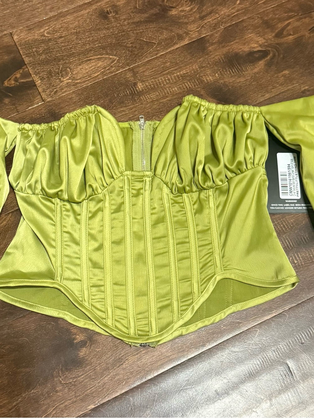 PrettyLittleThing Satin Corset Top